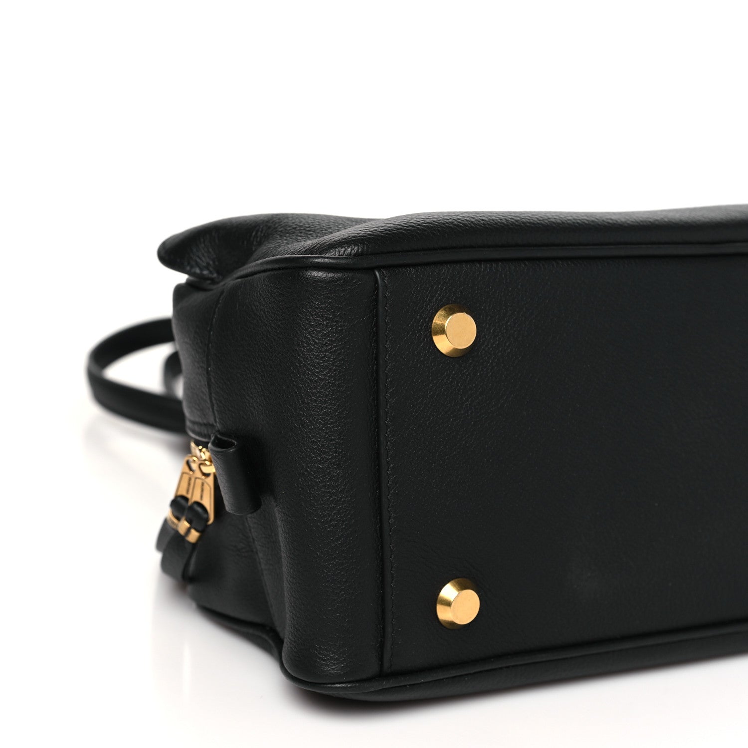 Balenciaga Grained Calfskin Small Carrie Bowling Bag Black 9 of 11