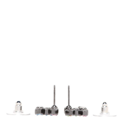 Chanel Ruthenium Crystal CC Earrings Multicolor 3 of 5