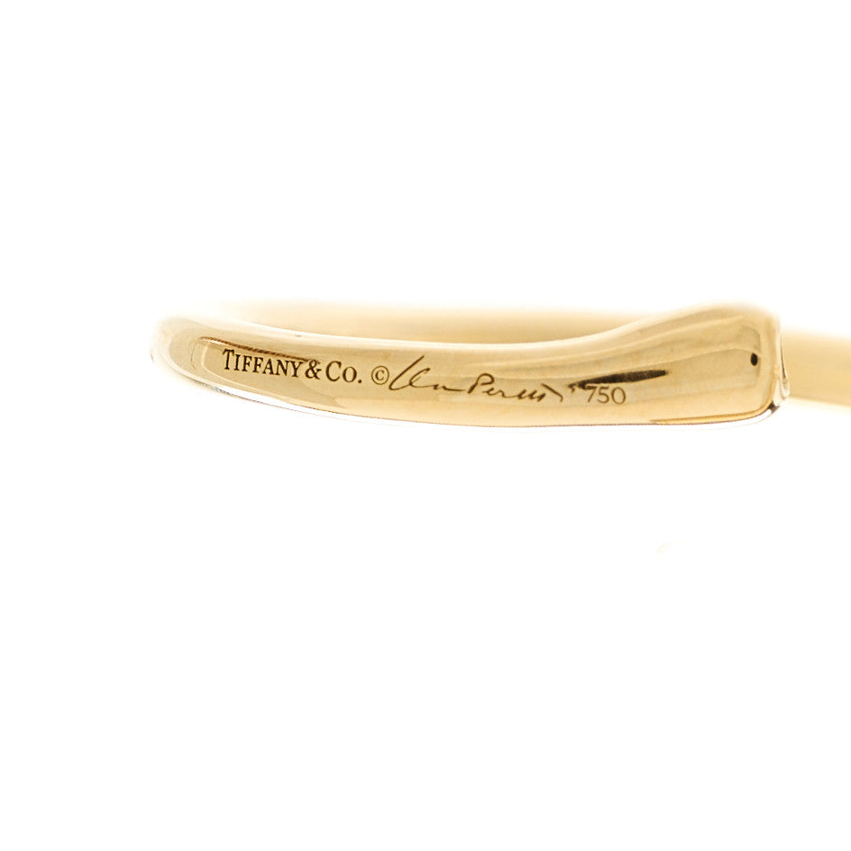 18K Yellow Gold Medium Elsa Peretti Open Heart Hoop Earrings