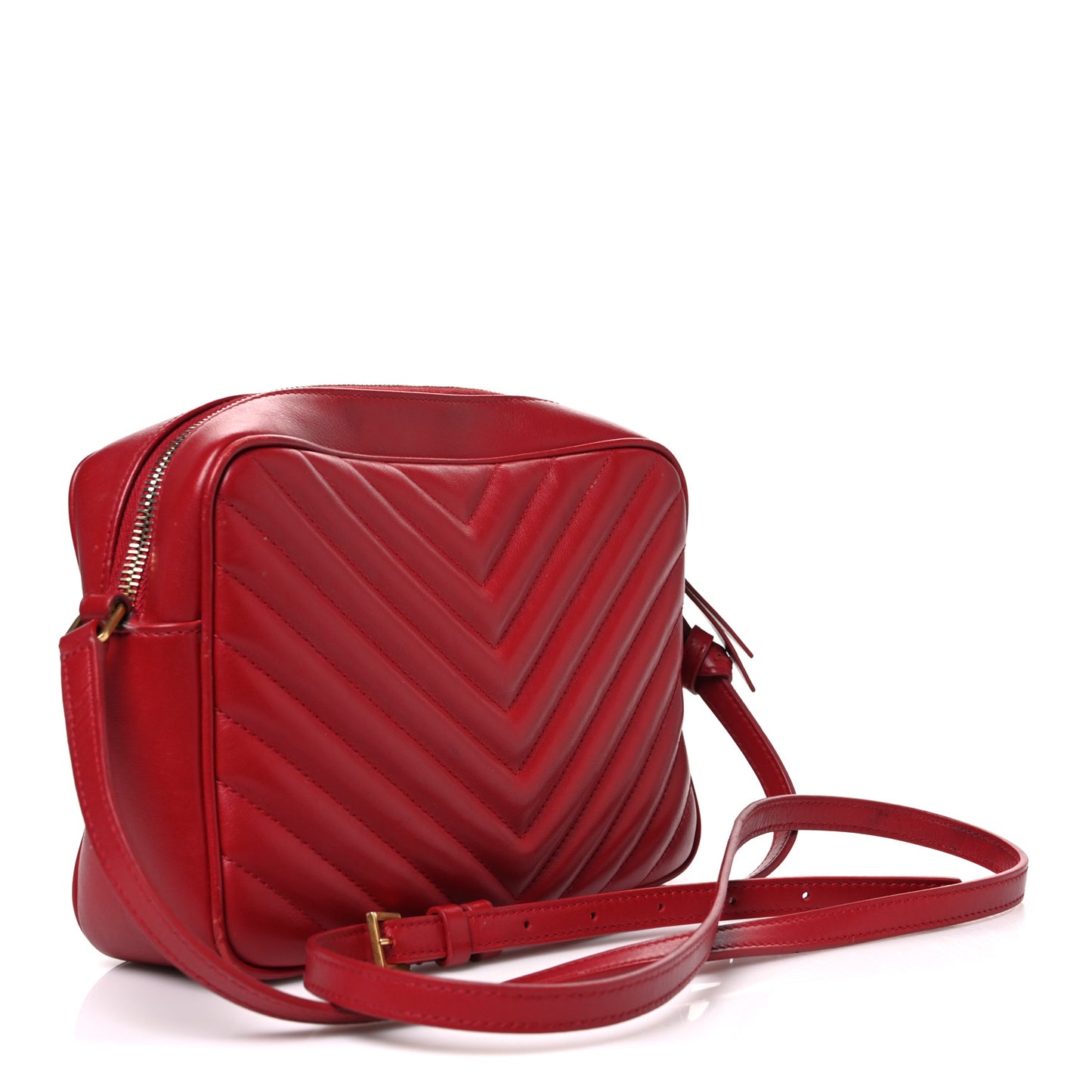 Calfskin Matelasse Monogram Lou Camera Bag Red
