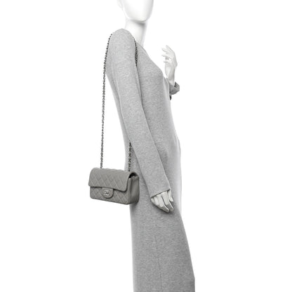 Chanel Lambskin Quilted Mini Rectangular Flap Grey 2 of 11