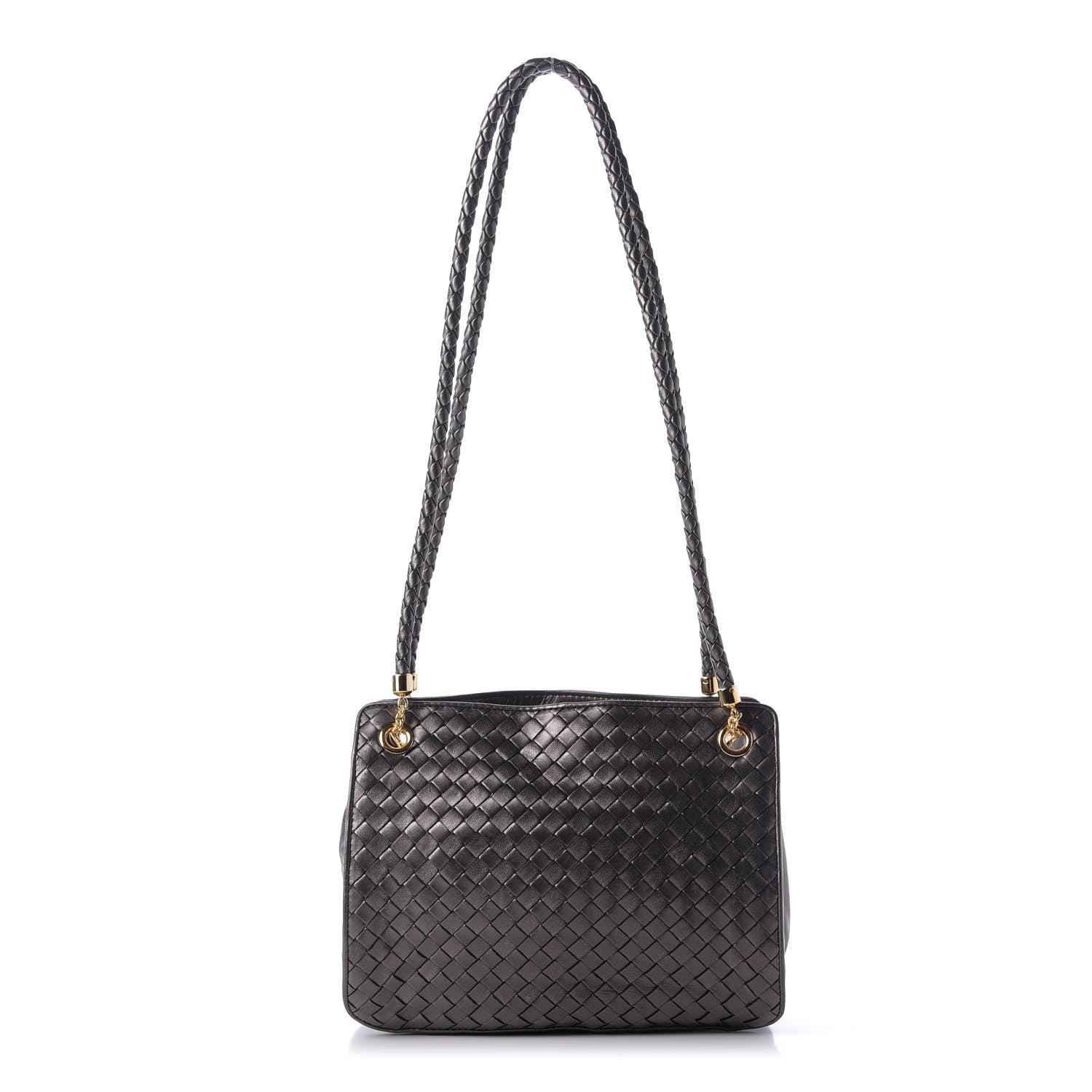 Bottega Veneta Metallic Nappa Intrecciato Shoulder Bag Bronze 1 of 9