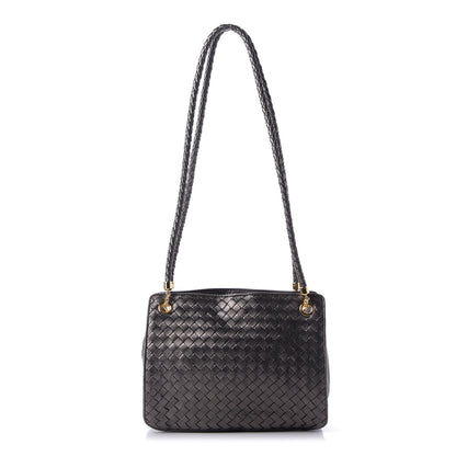 Bottega Veneta Metallic Nappa Intrecciato Shoulder Bag Bronze 1 of 9
