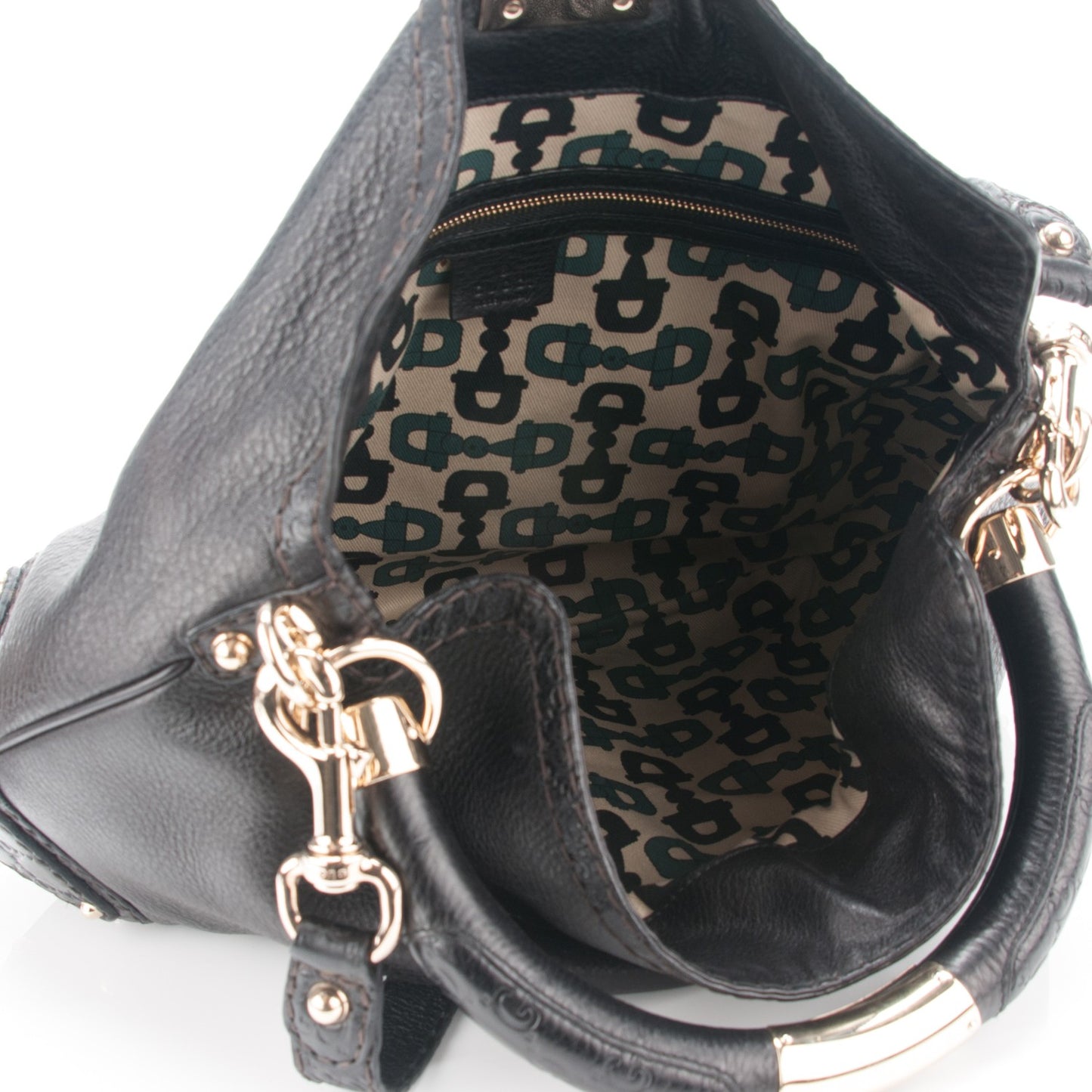 Calfskin Medium Indy Top Handle Hobo Black