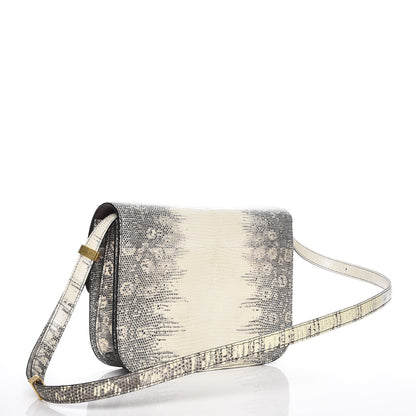 Celine Lizard Medium Classic Box Flap Bag Natural 3 of 6