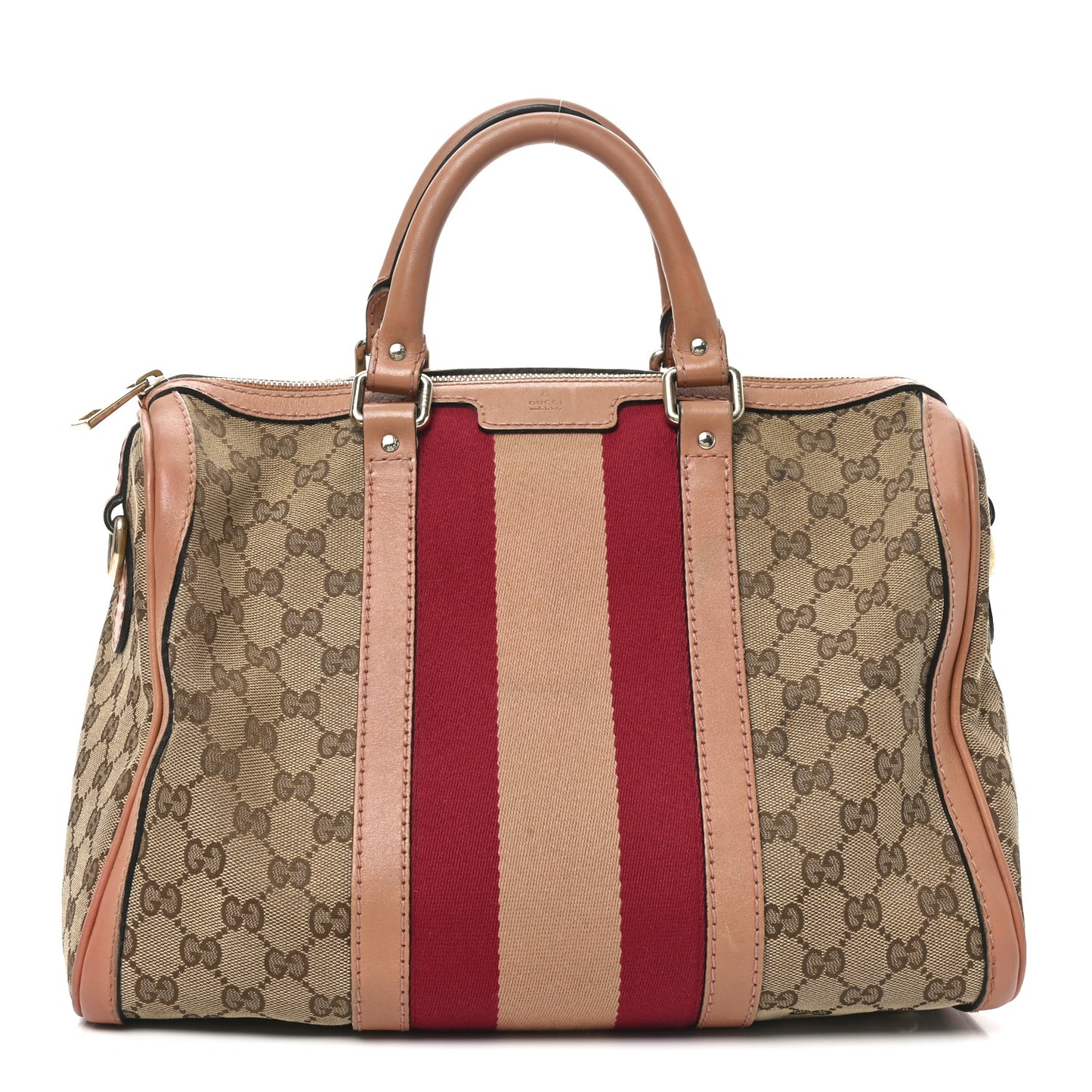 Monogram Vintage Web Medium Boston Pink