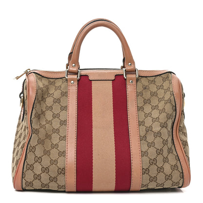 Gucci Monogram Vintage Web Medium Boston Pink 1 of 11