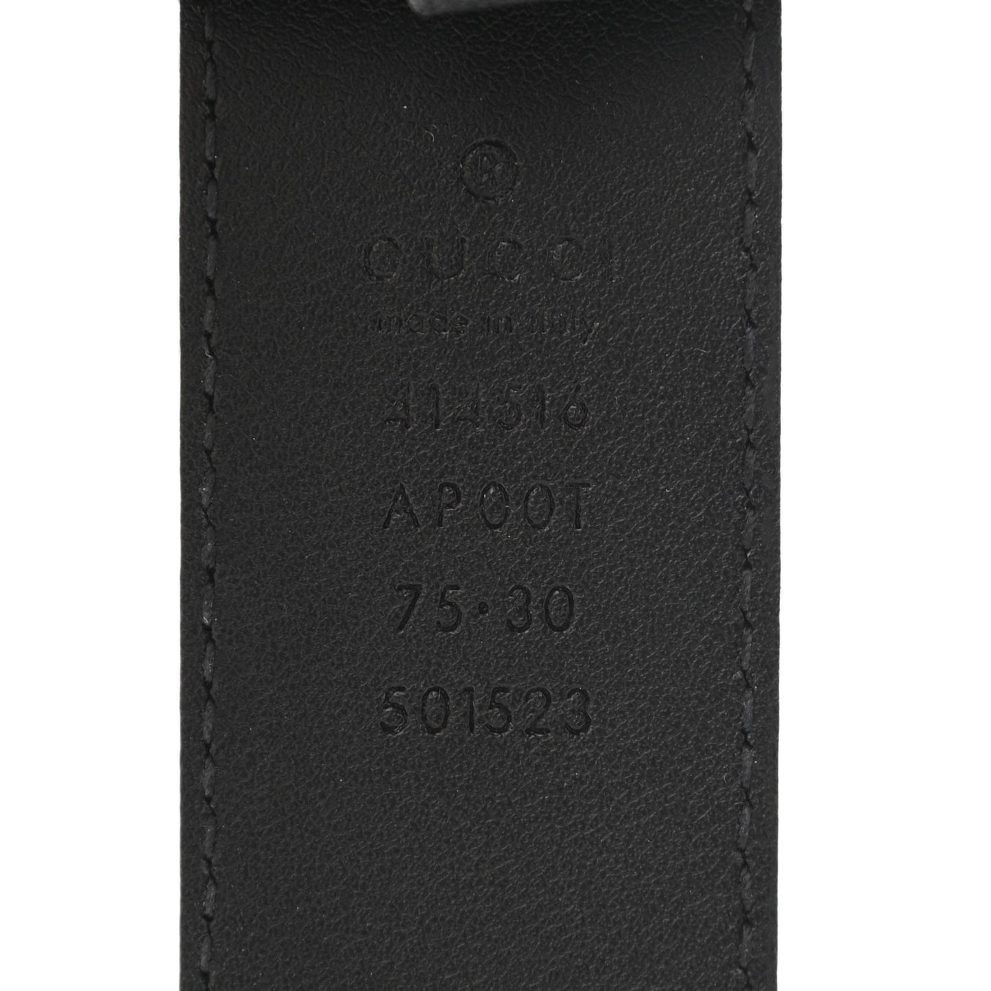 Calfskin Double G 30mm Belt 75 30 Black