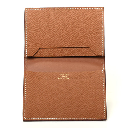 Hermes Epsom Bearn Card Holder Wallet Gold 3 of 3