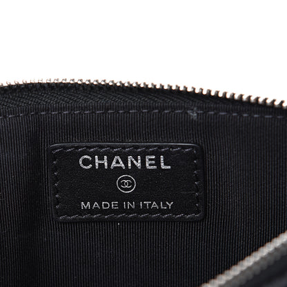 Chanel Iridescent Caviar Quilted Classic Zip Pouch Black 5 of 13