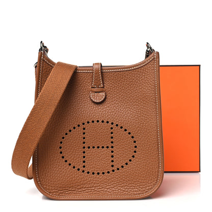 Hermes Taurillon Clemence Evelyne TPM Gold 10 of 10
