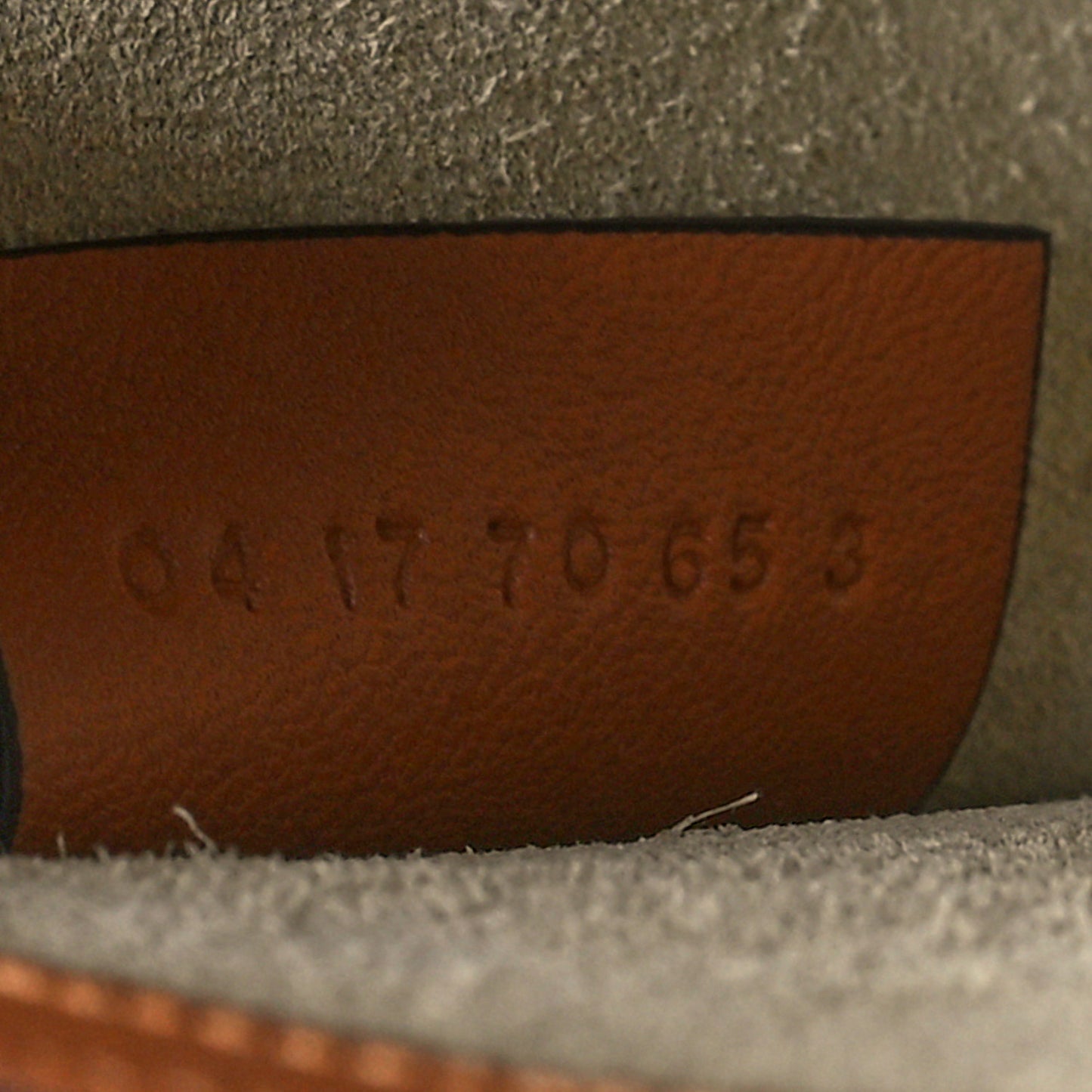 Calfskin Suede Medium Nile Bracelet Bag Caramel