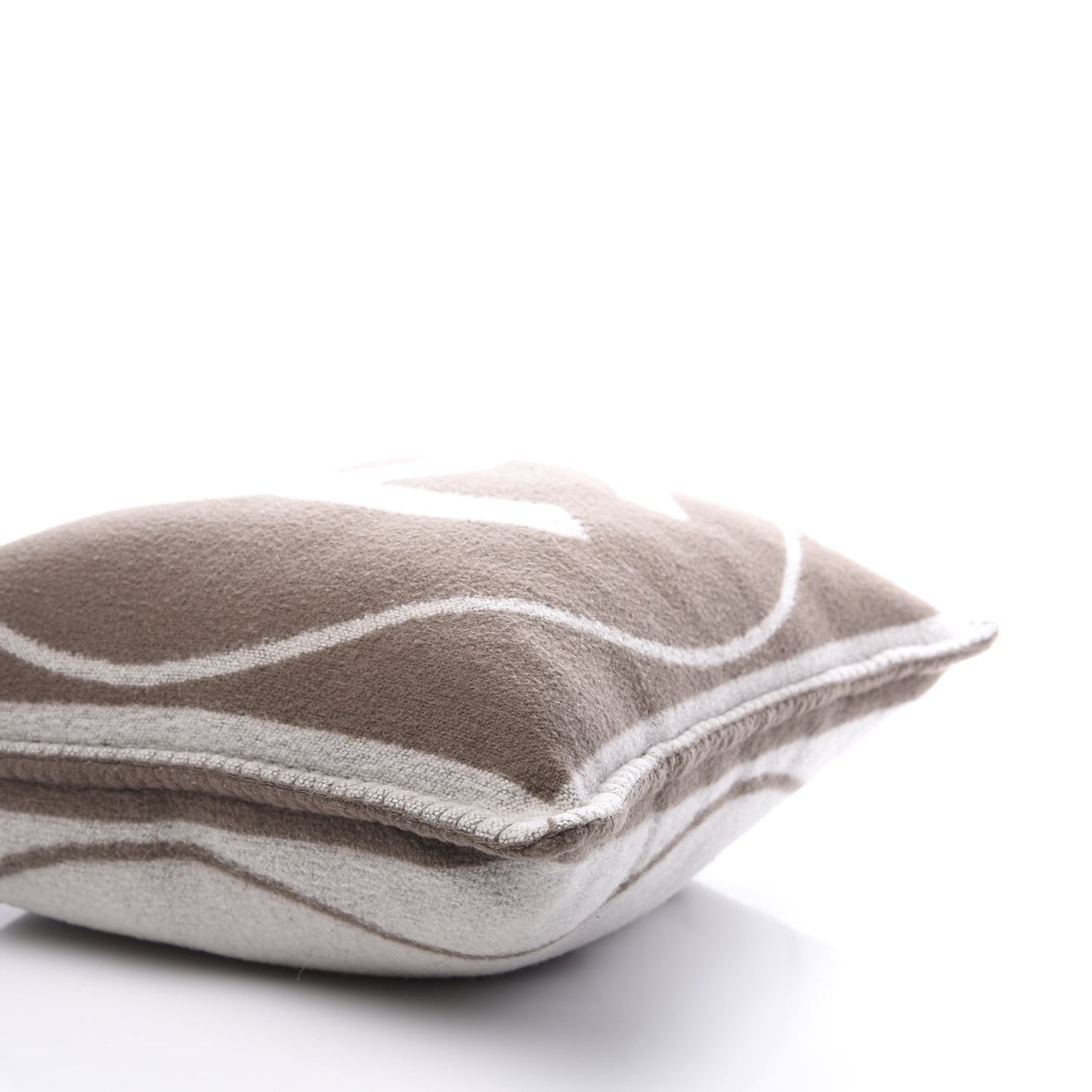 Merino Wool Cashmere CC Pillow Dark Beige Light Beige