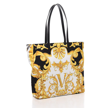 Versace Nylon Baroque Print Tote Black 3 of 9