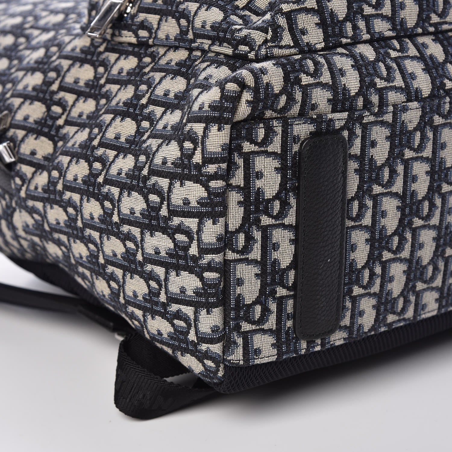 Christian Dior Oblique Calfskin Rider Backpack Beige Black 7 of 9