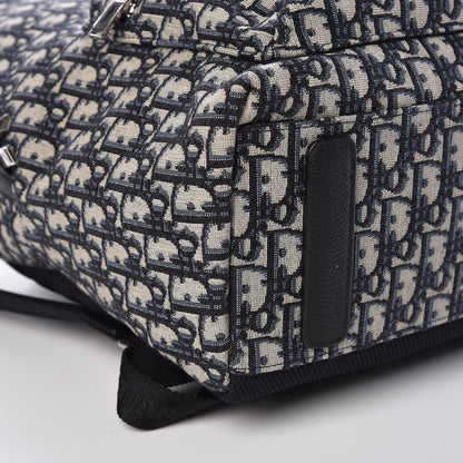Christian Dior Oblique Calfskin Rider Backpack Beige Black 7 of 9