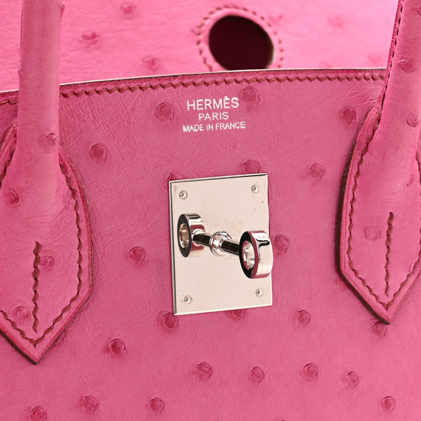 Ostrich Birkin 30 Rose Tyrien