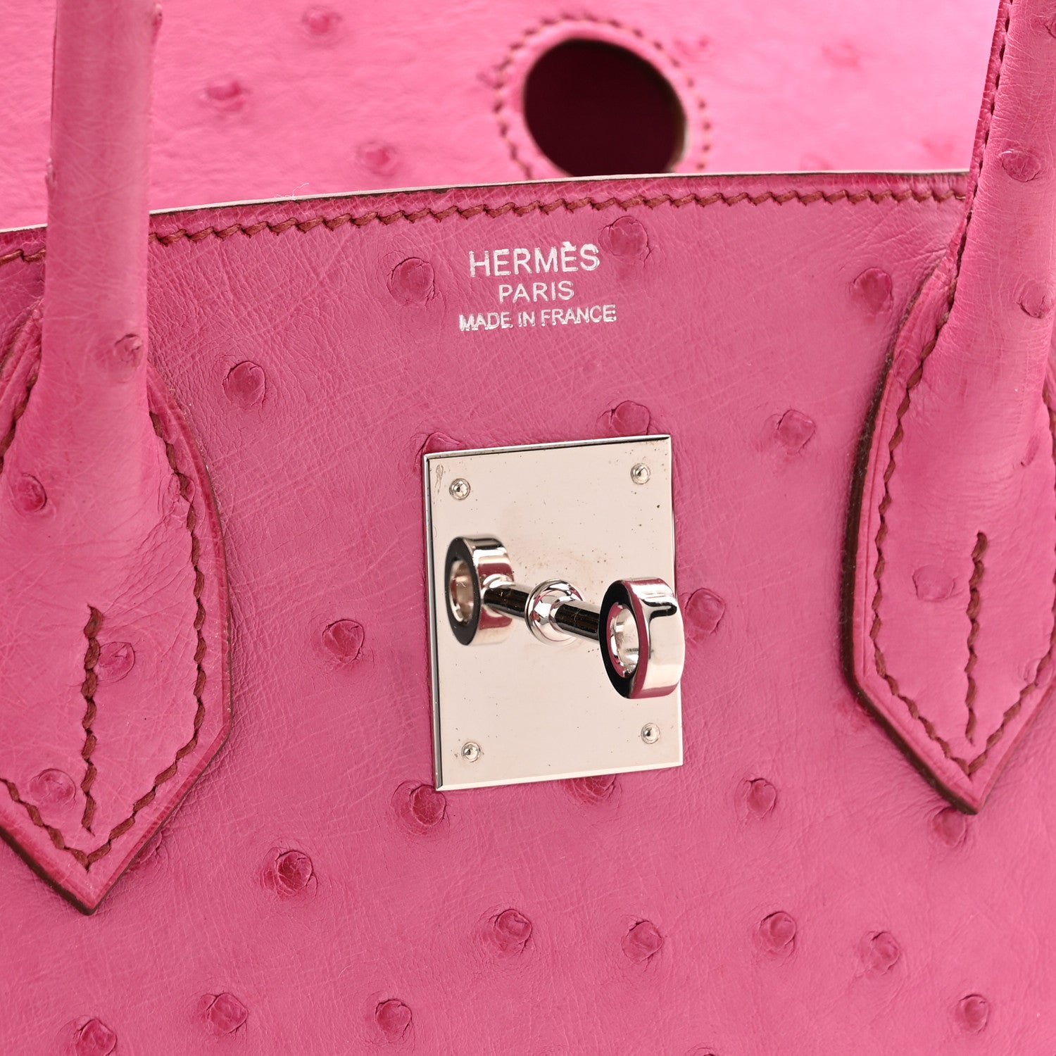 Hermes Ostrich Birkin 30 Rose Tyrien 6 of 10
