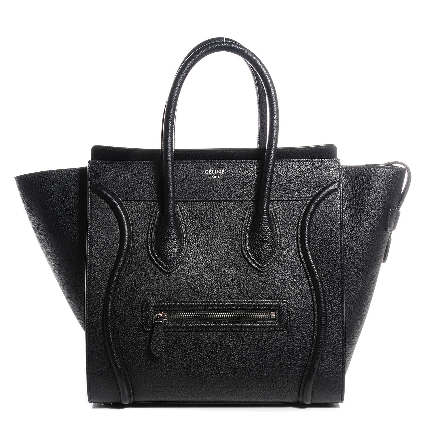 Celine Drummed Calfskin Mini Luggage Black 1 of 8