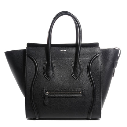 Celine Drummed Calfskin Mini Luggage Black 1 of 8