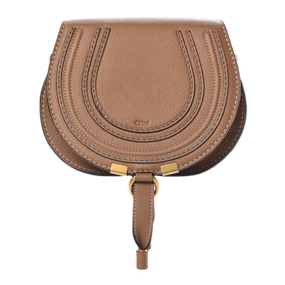Chloe Calfskin Mini Marcie Round Crossbody Bag Nut 1 of 9