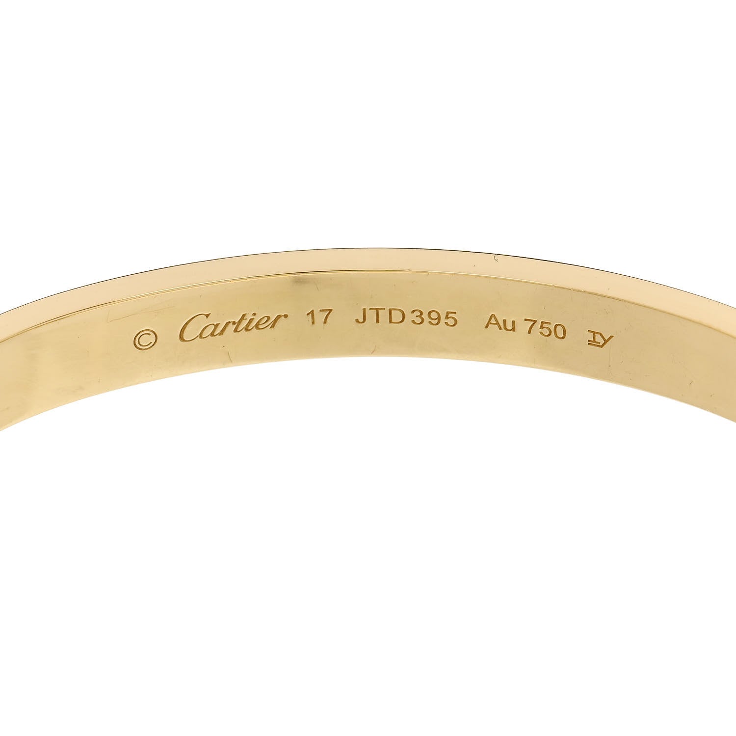 Cartier 18K Yellow Gold LOVE Bracelet 17 6 of 9