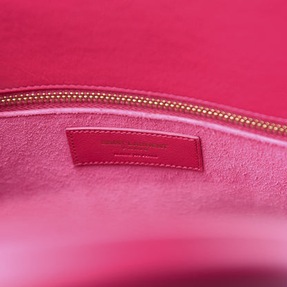 Saint Laurent Calfskin Small Sac De Jour Lipstick Fuchsia 5 of 8