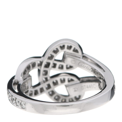 Cartier 18K White Gold Diamond Agrafe Ring 59 8.75 4 of 5