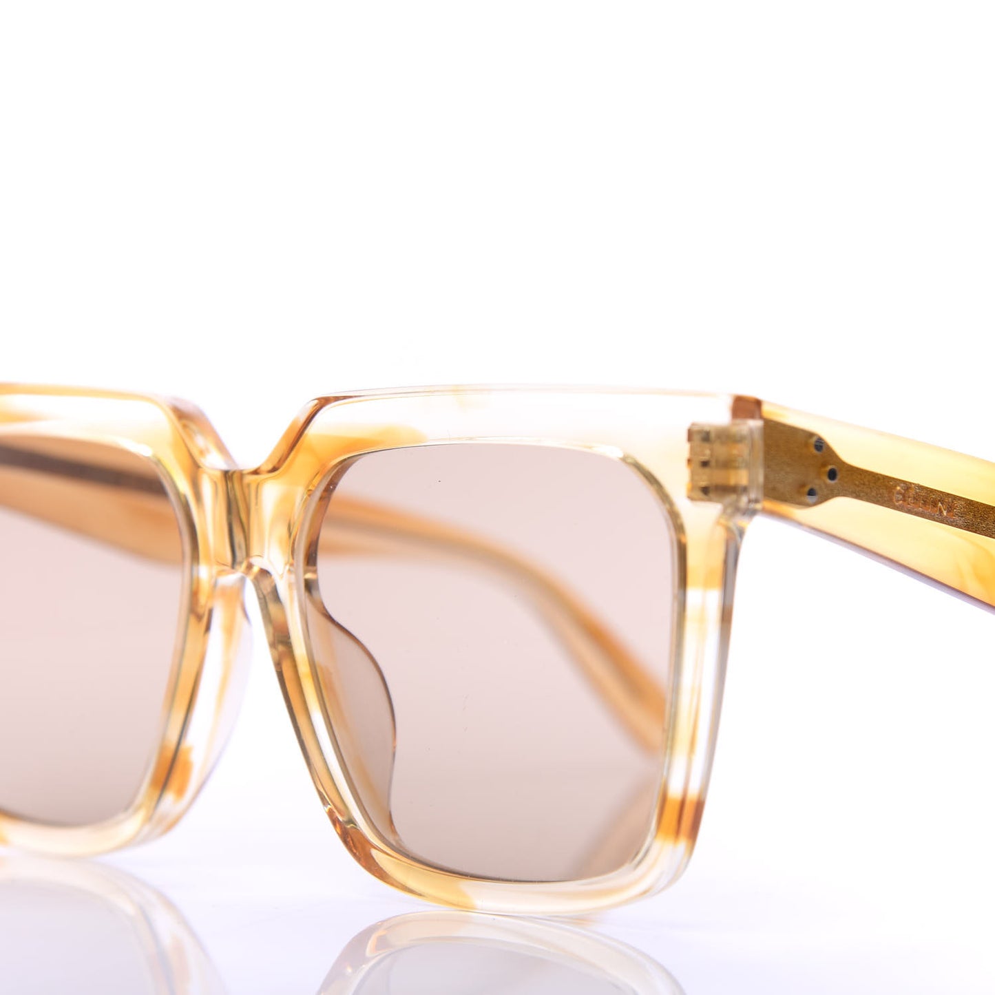 Oversized Square Sunglasses CL40055F Yellow
