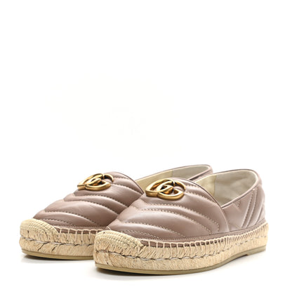 Gucci Nappa Matelasse GG Marmont Espadrilles 38.5 Porcelain Rose 3 of 11