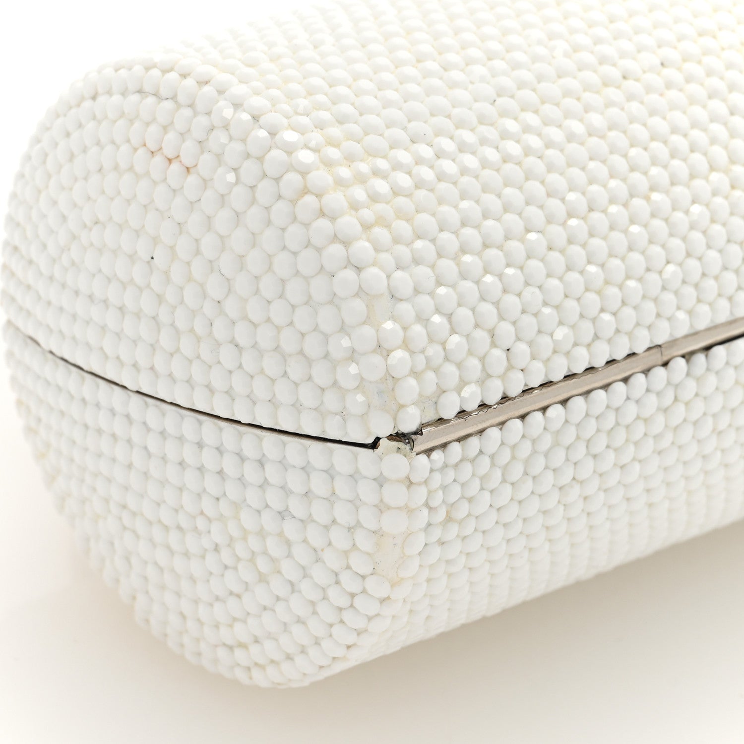 Judith Leiber Crystal Minaudiere Clutch White 8 of 9