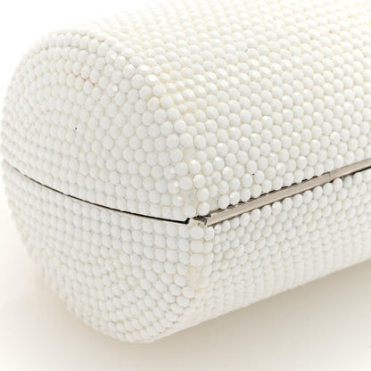 Judith Leiber Crystal Minaudiere Clutch White 8 of 9