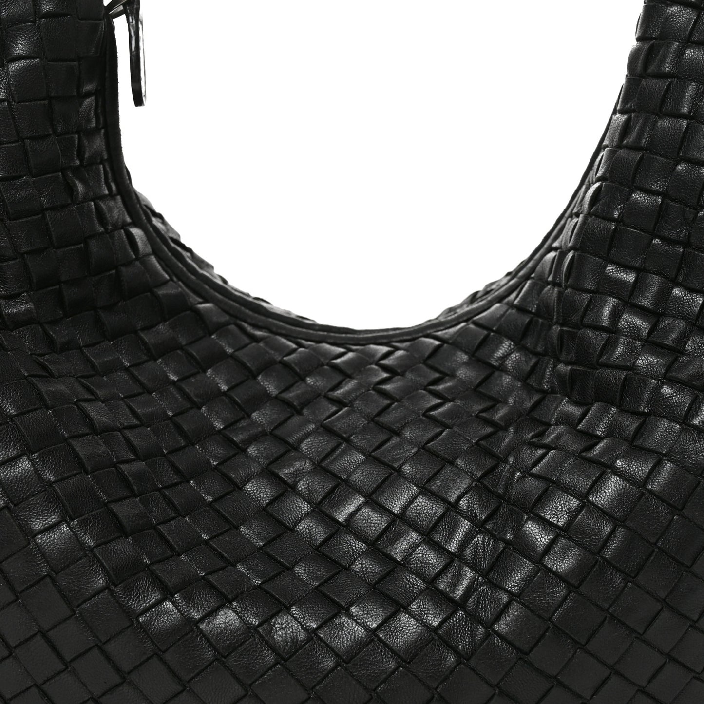 Nappa Intrecciato Medium Belly Veneta Hobo Black