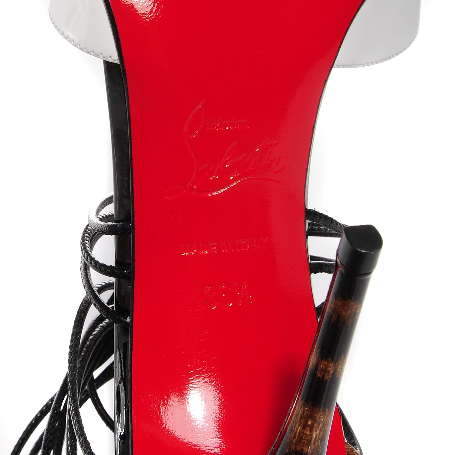 Christian Louboutin Patent Leopard Confusa Pumps 36.5 White Black 6 of 7