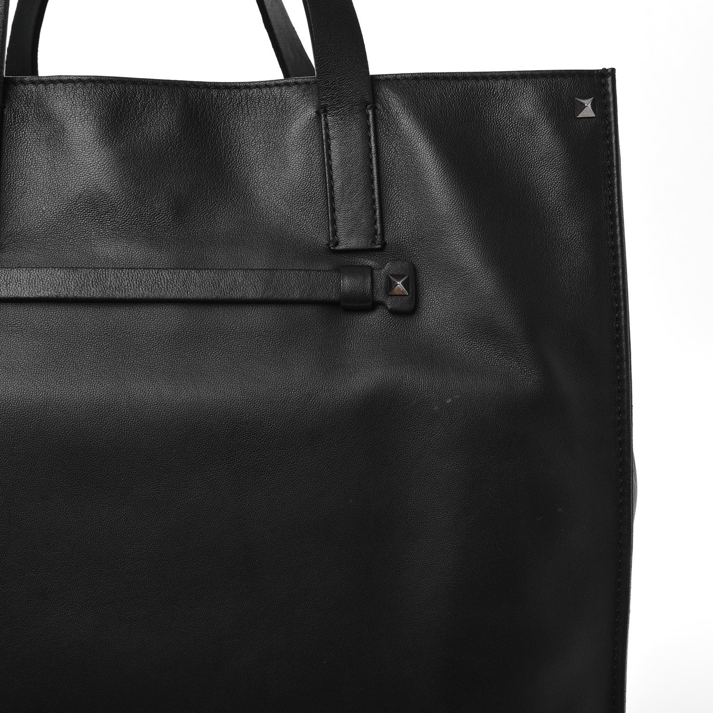 Nappa Rockstud Vertical Tote Black