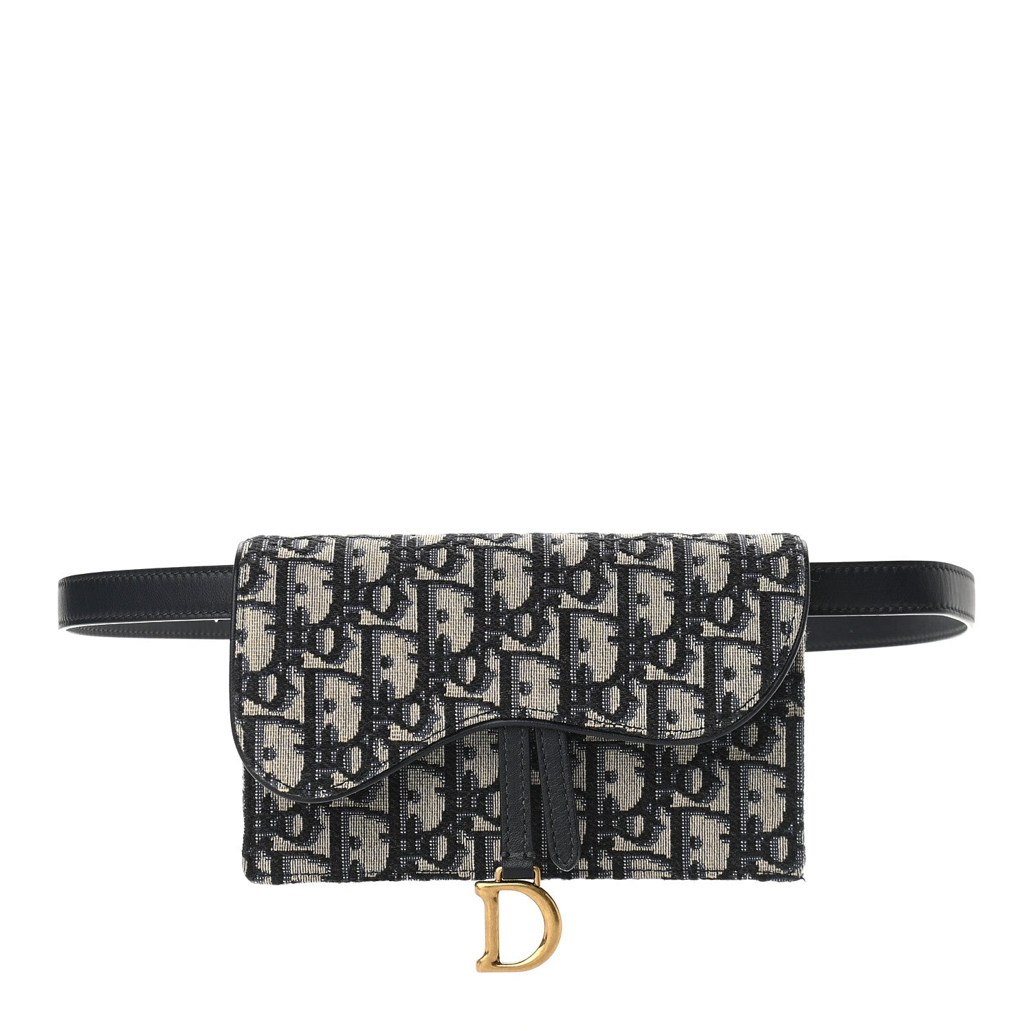 Christian Dior Oblique Saddle Belt Bag Blue 1 of 8