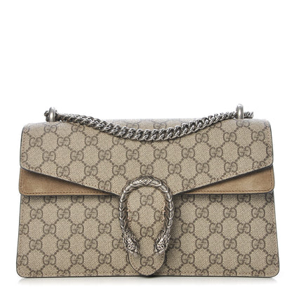 Gucci GG Supreme Monogram Small Dionysus Shoulder Bag Taupe 1 of 9