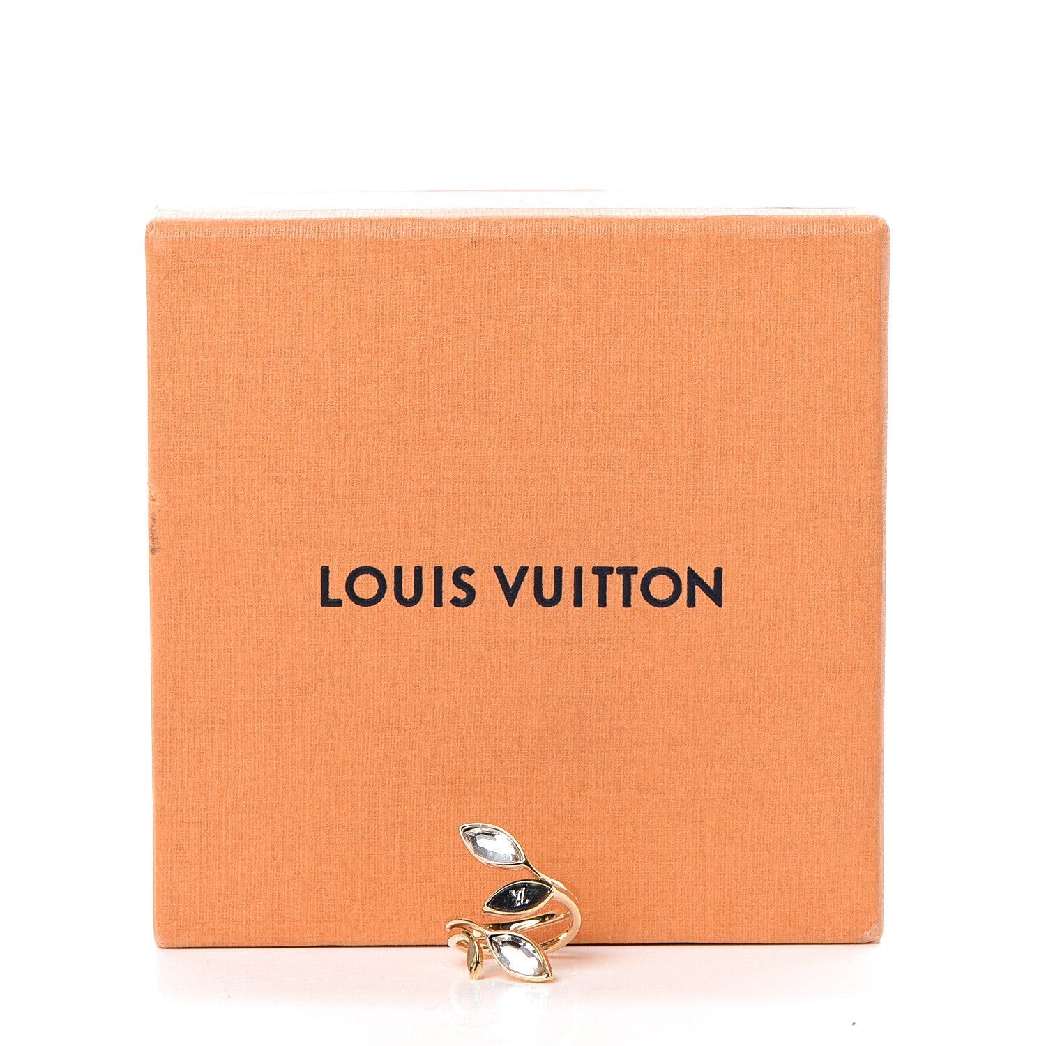 Louis Vuitton Crystal Wish Bone Ring XS Gold 5 of 5