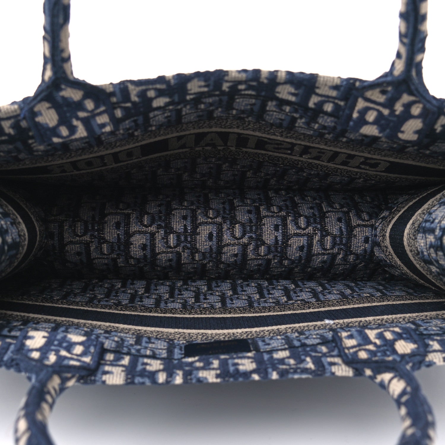 Christian Dior Oblique Medium Book Tote Blue Multicolor 3 of 4