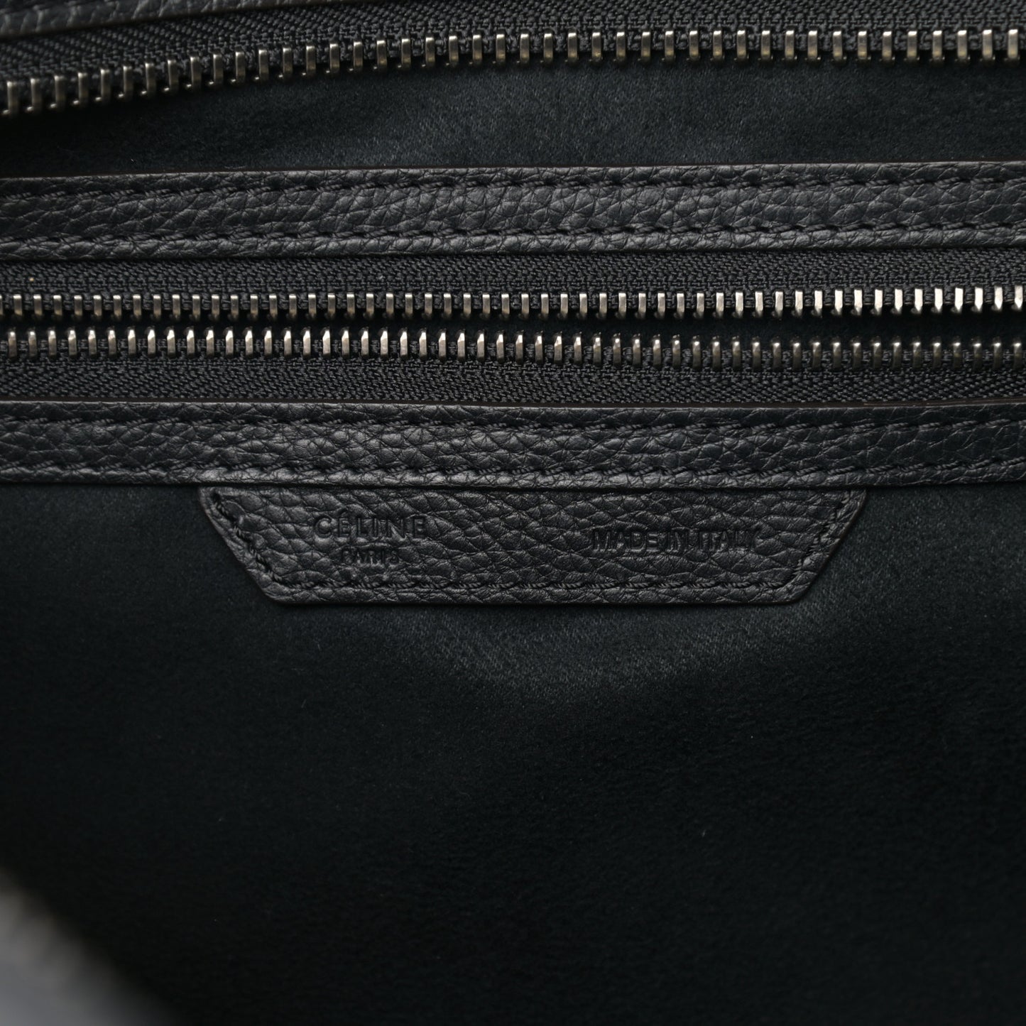 Drummed Calfskin Mini Luggage Black
