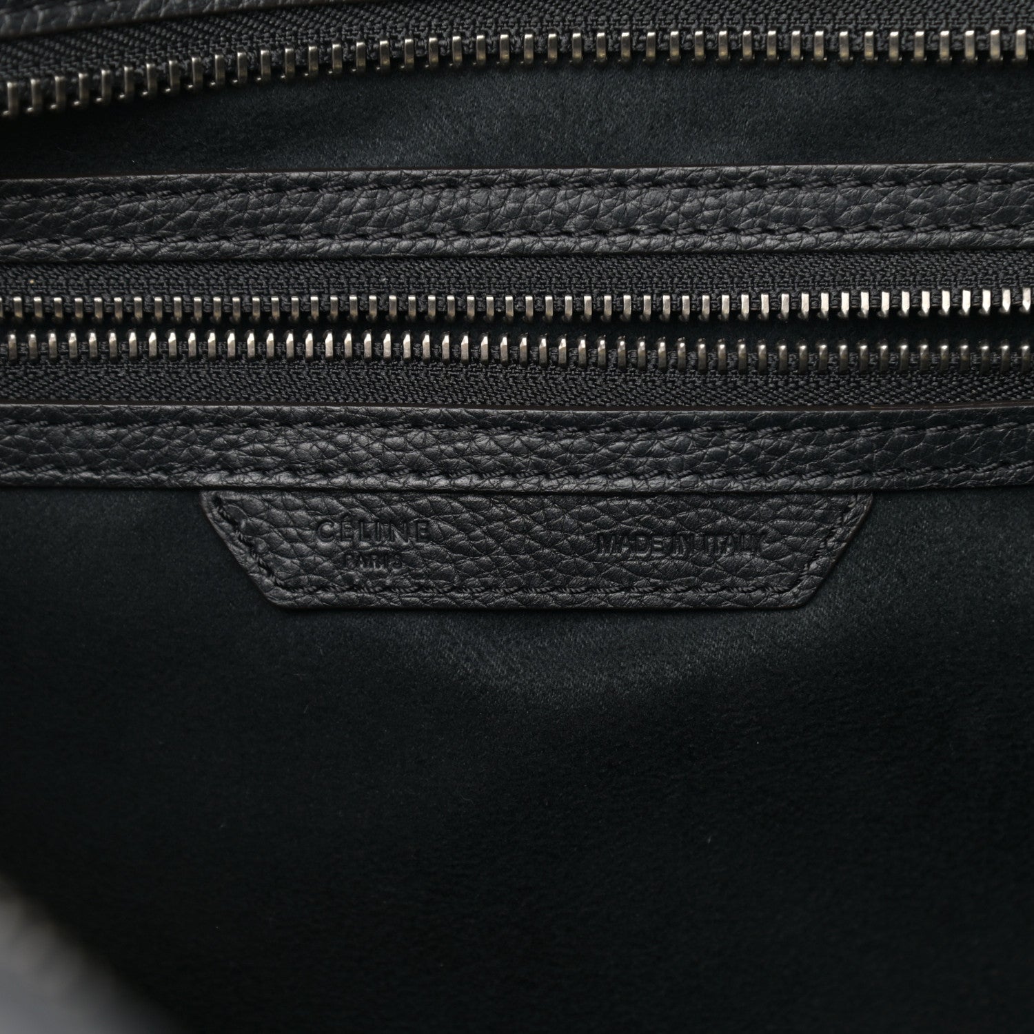 Celine Drummed Calfskin Mini Luggage Black 6 of 11