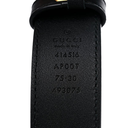 Gucci Calfskin Double G 30mm Belt 75 30 Black 3 of 5