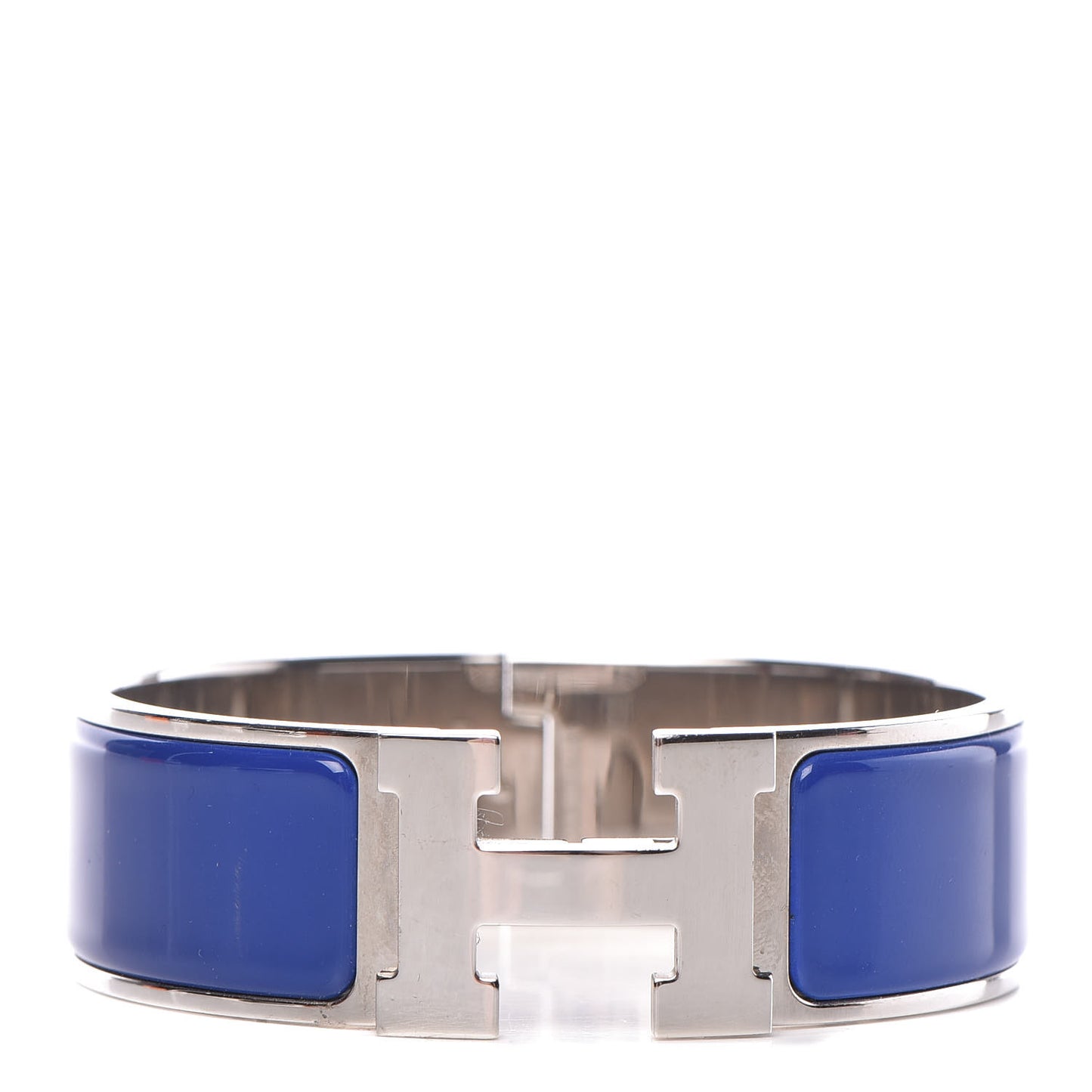 Enamel Wide Clic Clac H Bracelet PM Bleu Electrique