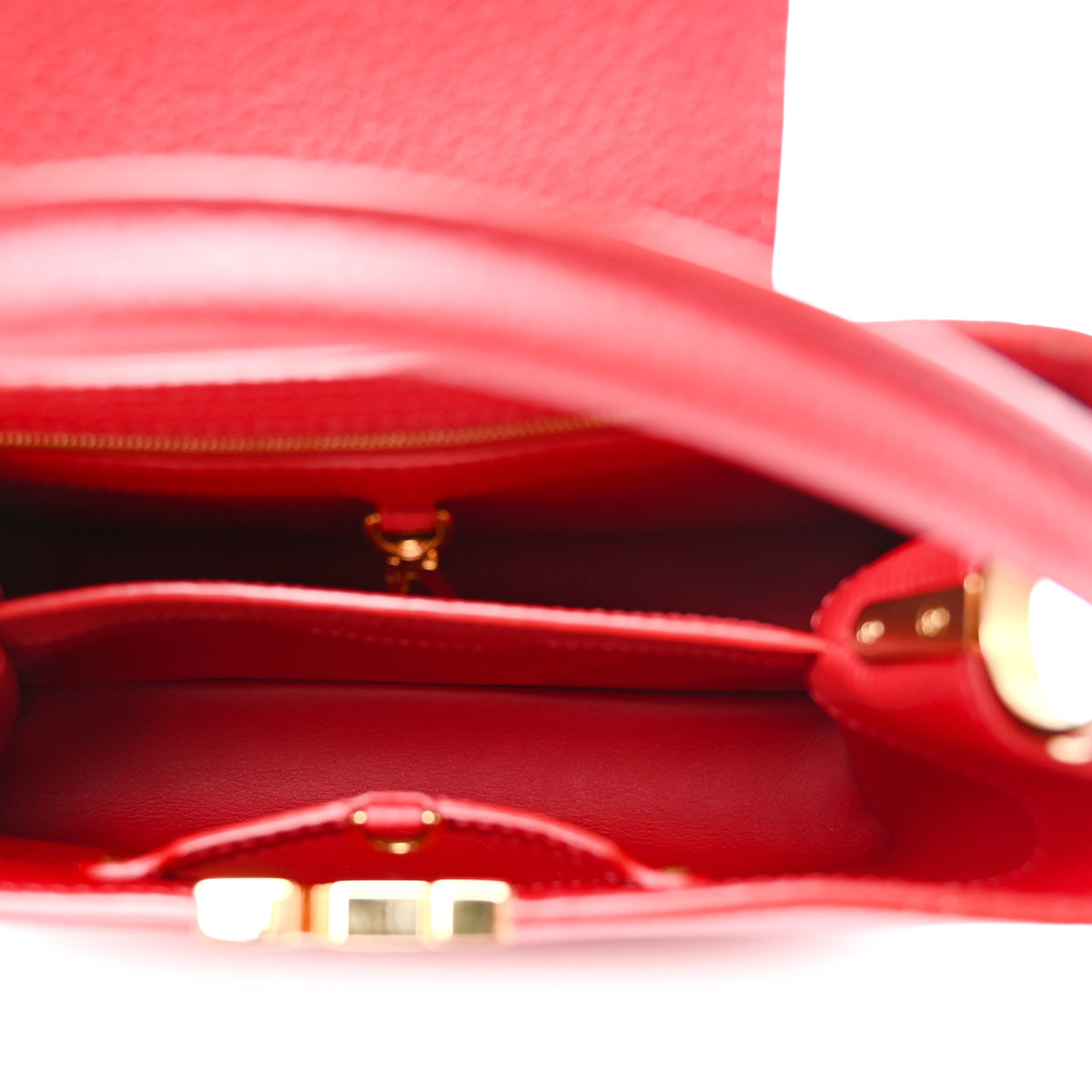 Louis Vuitton Taurillon Capucines BB Scarlet Red 5 of 9