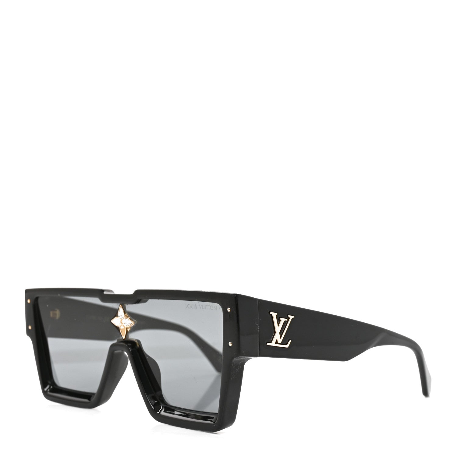 Louis Vuitton Acetate Swarovski Crystal Cyclone Sunglasses Z1578E Black 1 of 6