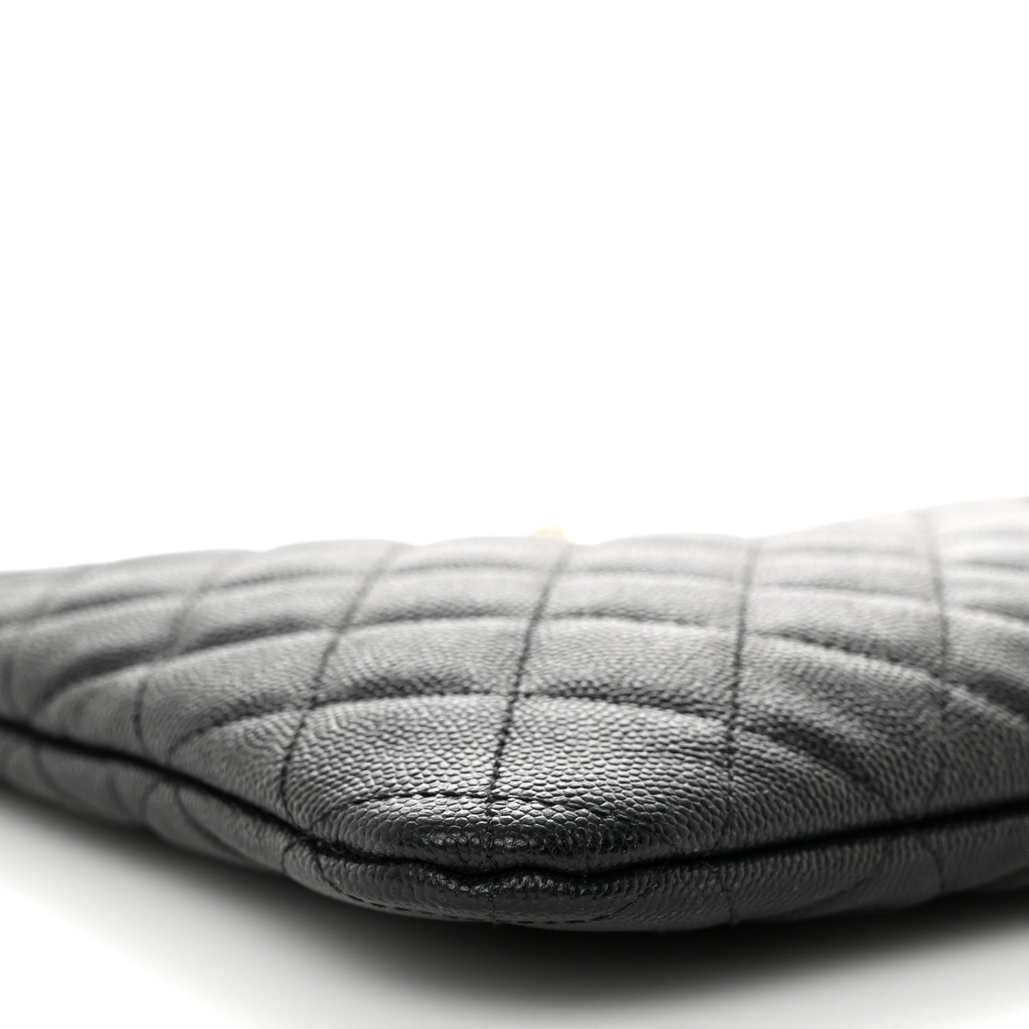 Caviar Quilted Medium Vintage Mademoiselle Cosmetic Case Black