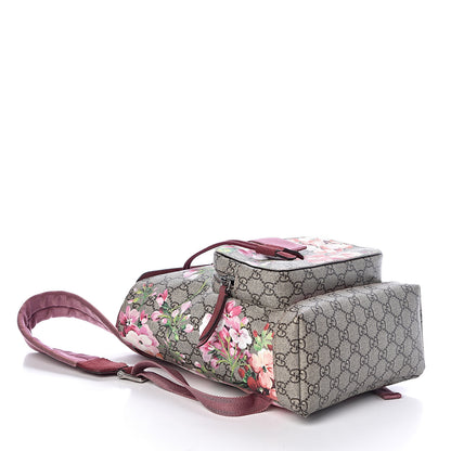 Gucci GG Supreme Monogram Blooms Small Single Buckle Backpack Beige Multicolor Dry Rose 4 of 10
