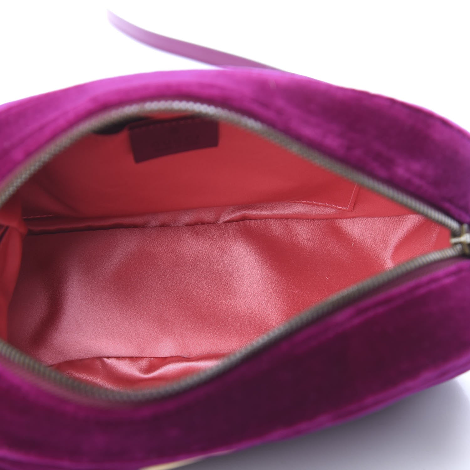 Gucci Velvet Matelasse Small GG Marmont Chain Shoulder Bag Fuchsia Violet Cyclamen 5 of 10