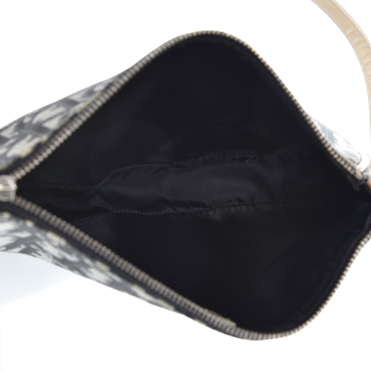 Christian Dior Monogram Mini Saddle Pochette White Black 5 of 9