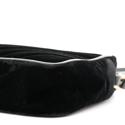 Saint Laurent Velvet Matelasse Monogram Lou Camera Bag Black 10 of 13